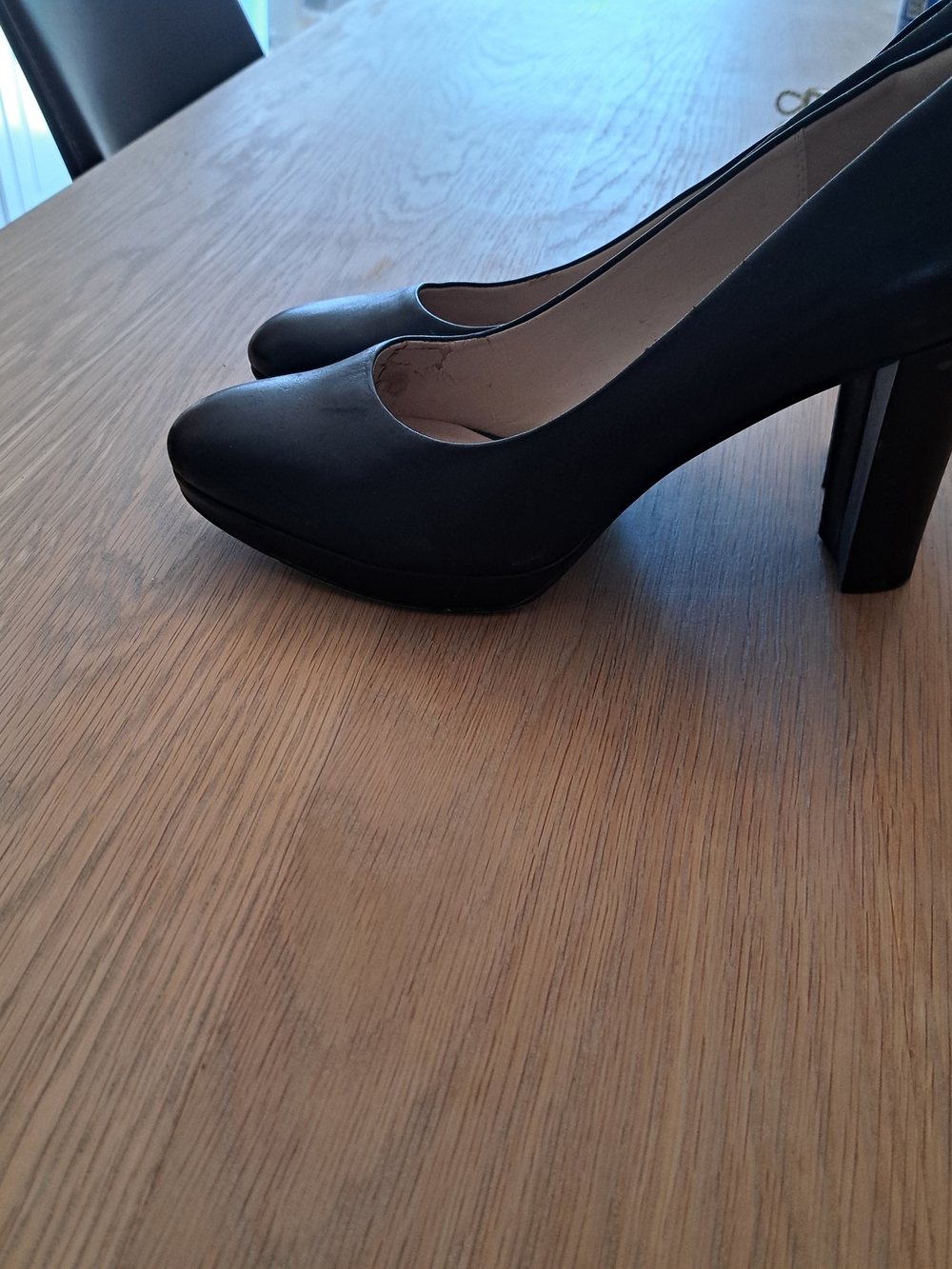 Clark's Classic Black Women's Platform Pump With Elegant Block High Heel